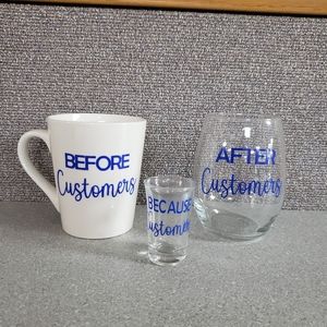 Set of customer service gifts